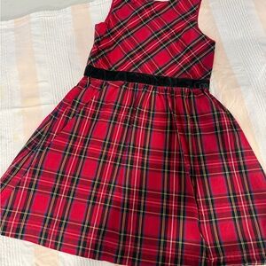 Crewcuts JCrew Red and Black Plaid Tartan Kids Dress